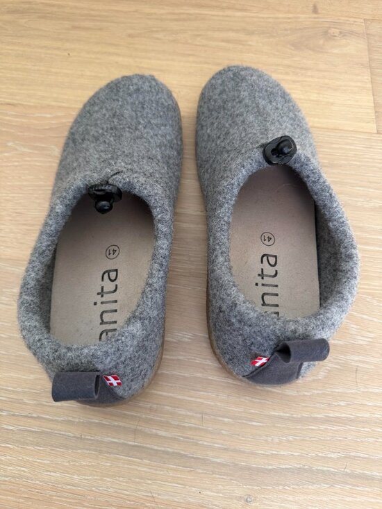 Sanita Lodge Slip On Wool Felt Slipper Clogs Outdoor Gorpcore Gray - 41